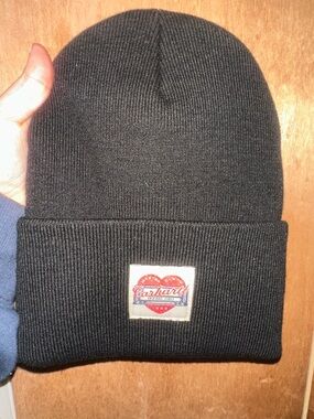 Carhartt Women’s Black Knit Cuffed Beanie with Heart Patch